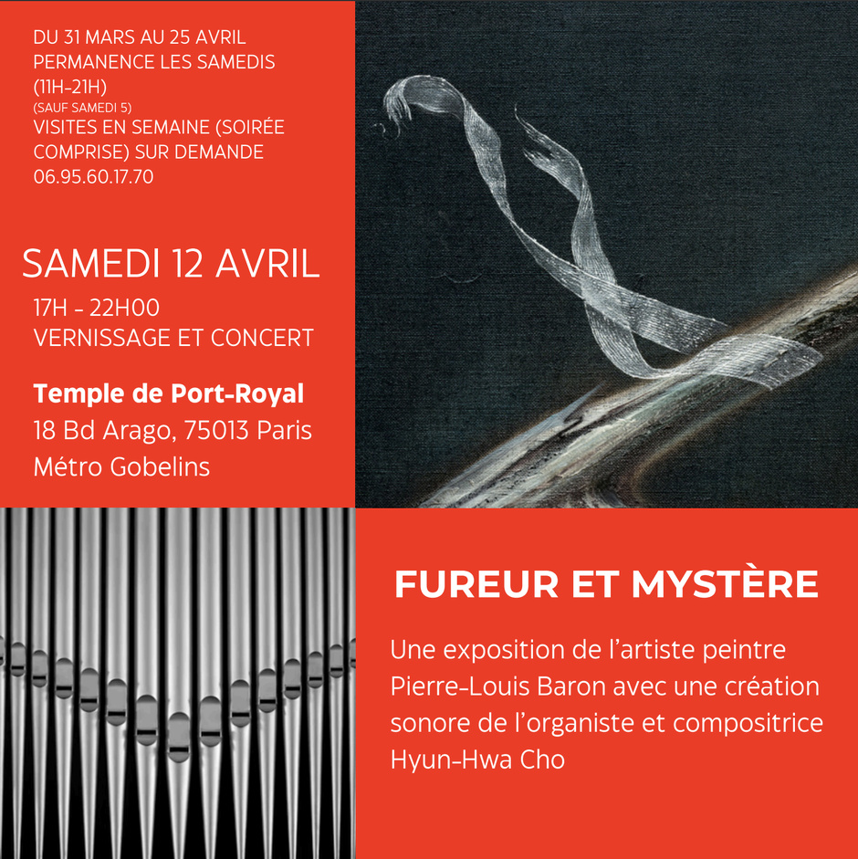 FUREUR ET MYSTÈRE, exposition en avril au Temple de Port Royal