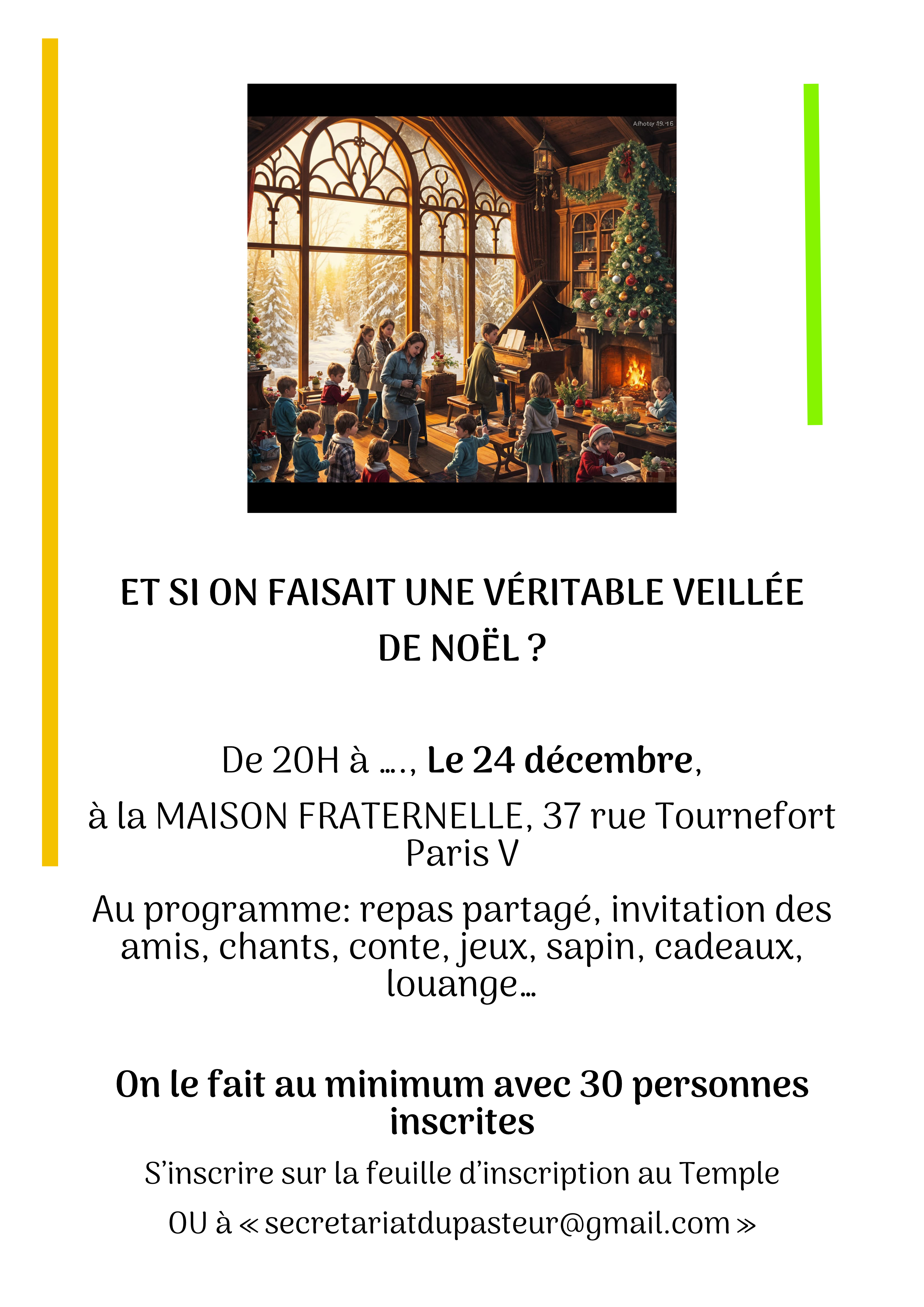 ET SI ON FAISAIT UNE VÉRITABLE VEILLÉE DE NOËL ?